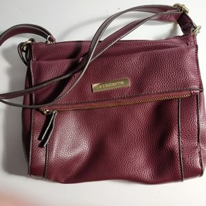Liz Claiborne Red Leather Purse. 10in by 10in